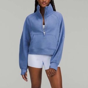 Lululemon half zip cropped funnel neck scuba